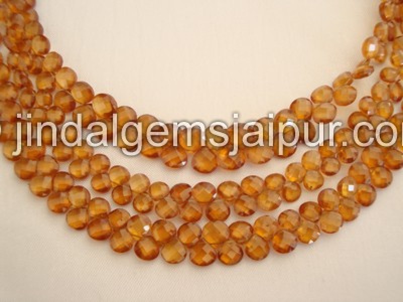 Spessartite Faceted Heart Shape Beads